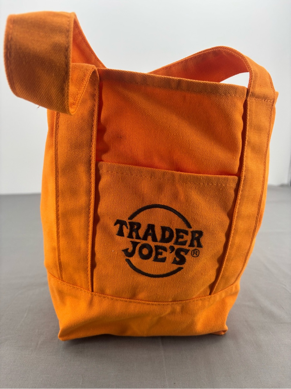 Trader Joe’s Orange Canvas Tote Bag - Picture 4 of 5